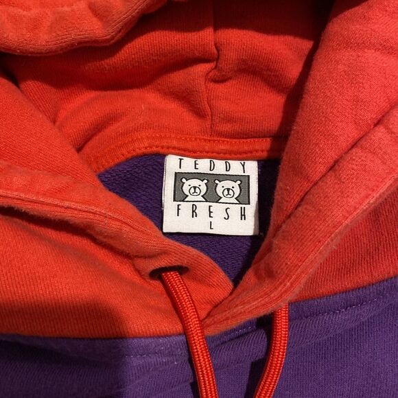 Teddy Fresh Color Block Pastel‎ Hoodie  Mens Size Large - Picture 8 of 12